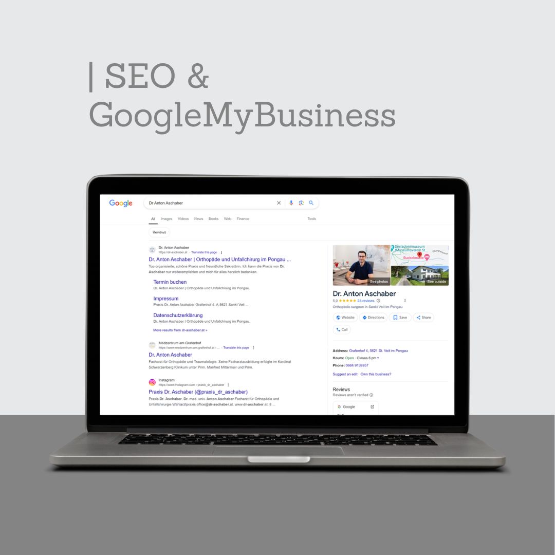 GRAUZONE Referenz Dr Anton Aschaber SEO GoogleMyBusiness