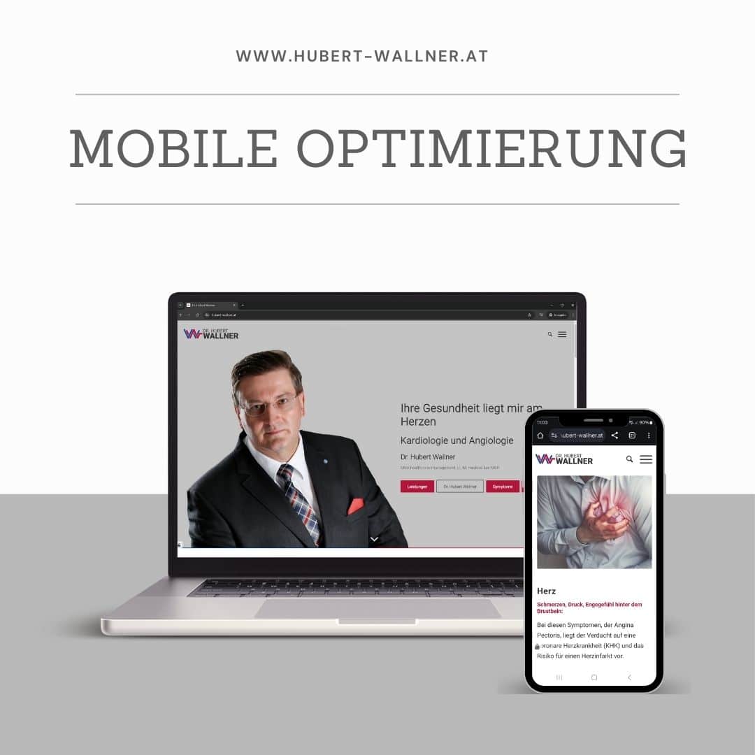 GRAUZONE Referenzen Dr Hubert Wallner Mobile Optimierung Website